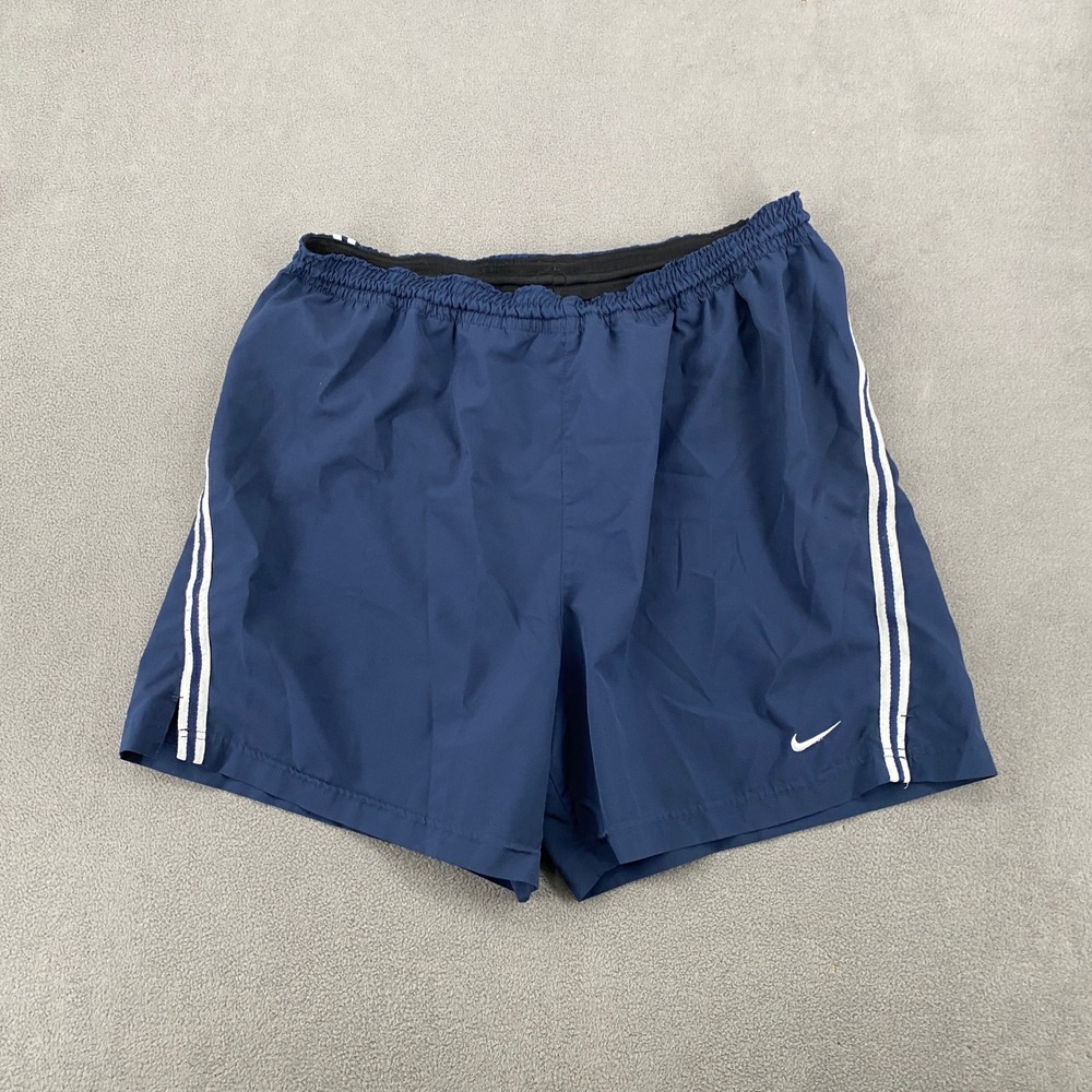 Vintage 2000s Nike Team Mens Navy Blue Athletic Training Shorts Size M